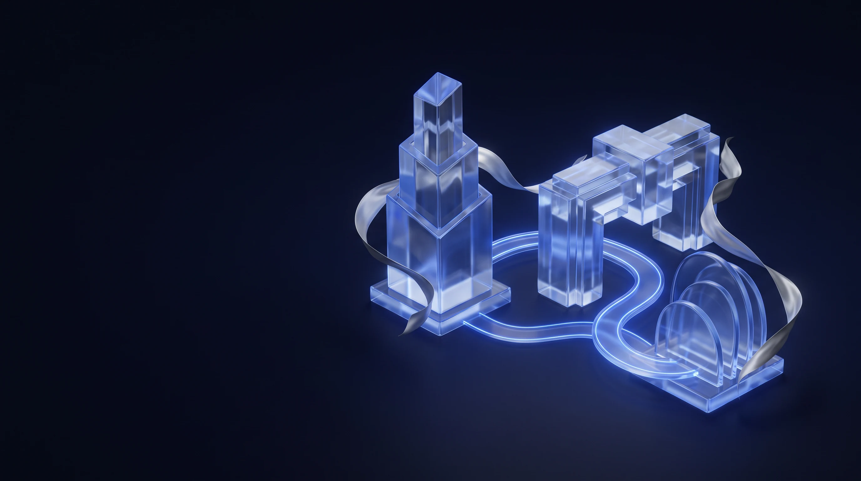 Glass production line representing core financing products